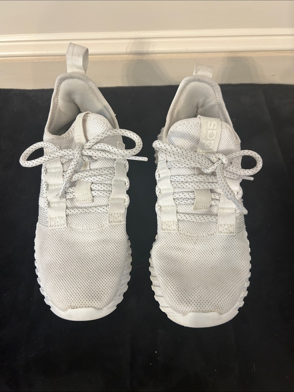 adidas All-White Athletic Sneakers